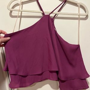 Purple tank with zipper back.